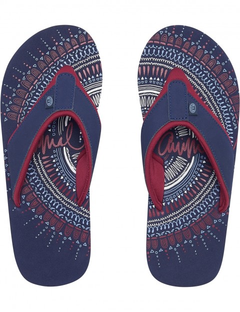 Animal Swish Logo Women's Mid Navy Flip Flops Sandals Brand New On Sale 